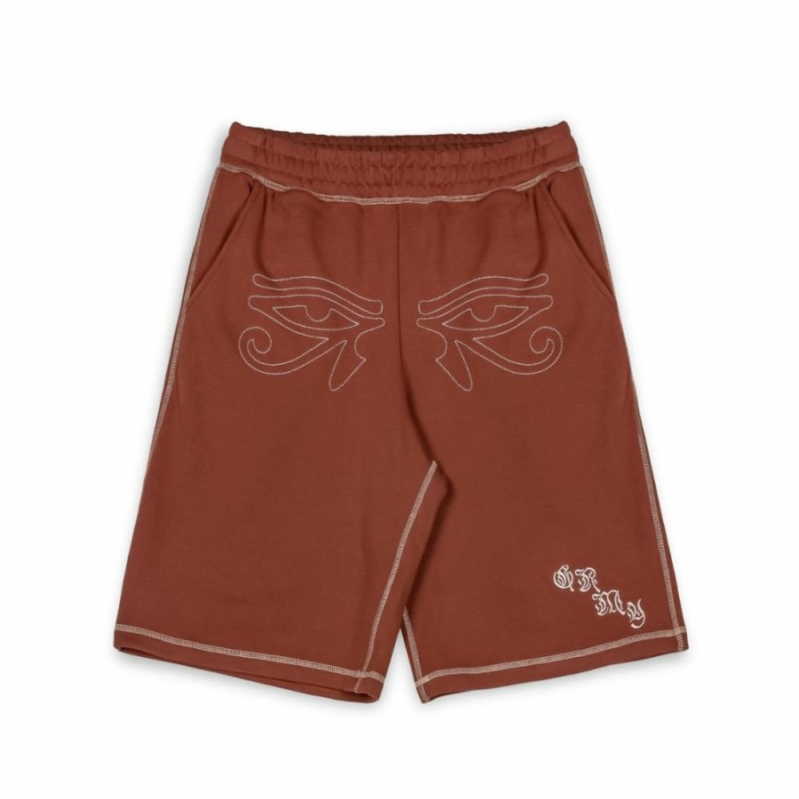 Grimey Shorts | Grimey Fire Route Baggy Sweatshorts - Brown - Spring 23