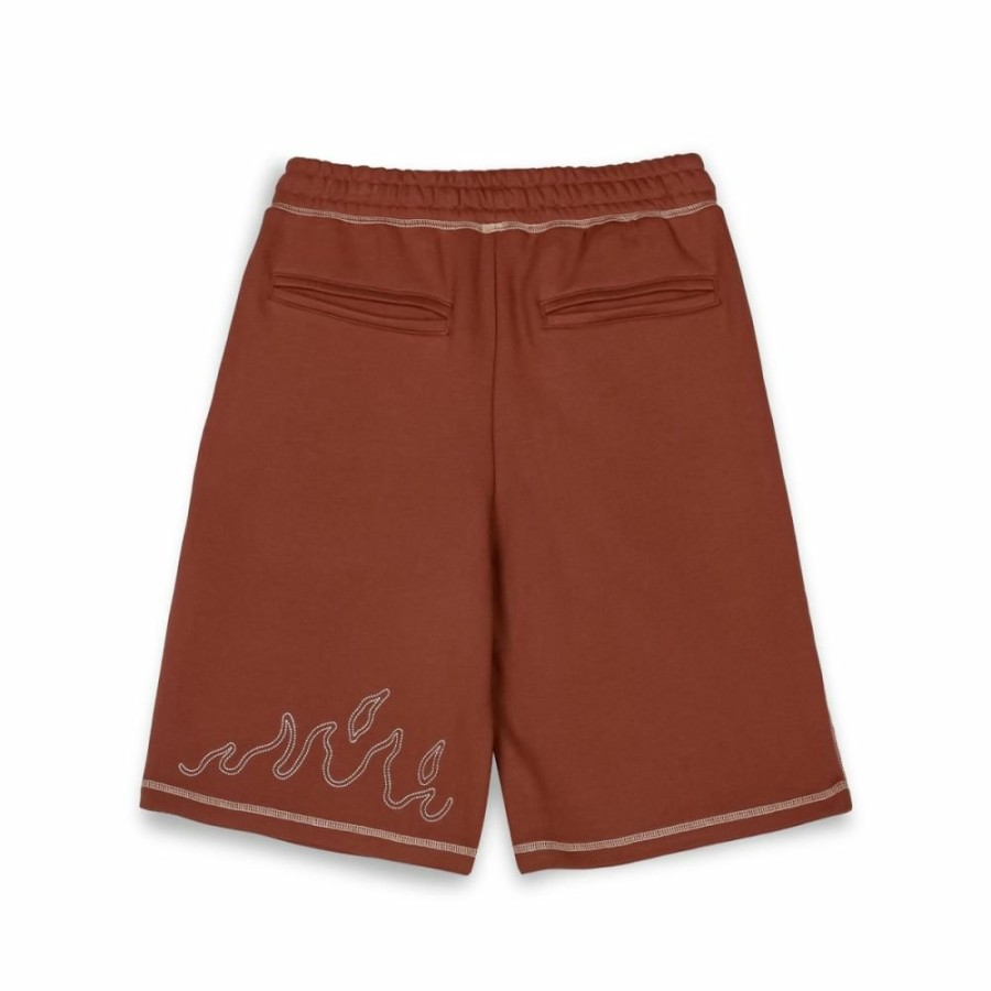 Grimey Shorts | Grimey Fire Route Baggy Sweatshorts - Brown - Spring 23