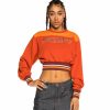 Grimey Sweatshirts | Grimey Acknowledge Girl Crop Crewneck Ss20 Orange