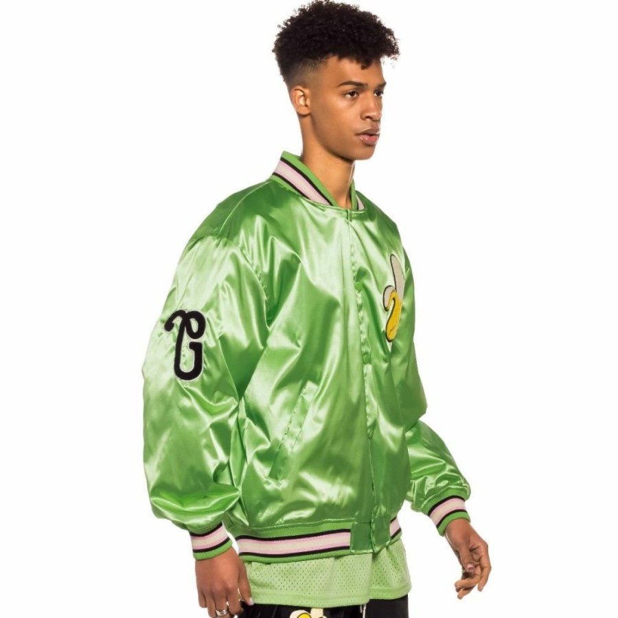 Grimey Jackets | Grimey Jungle Punch Satin Jacket - Green - Spring 22