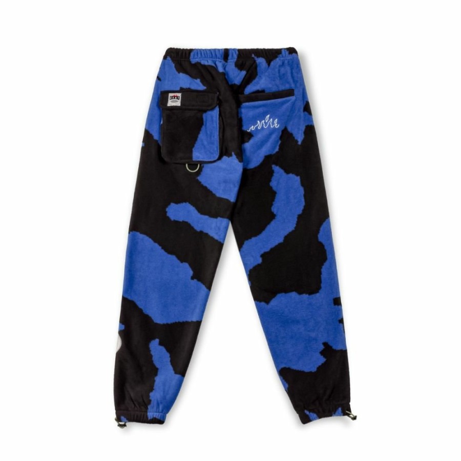 Grimey Pants | Pantalon Grimey Back At You All Over Print Polar Fleece - Royal Blue - Fw23