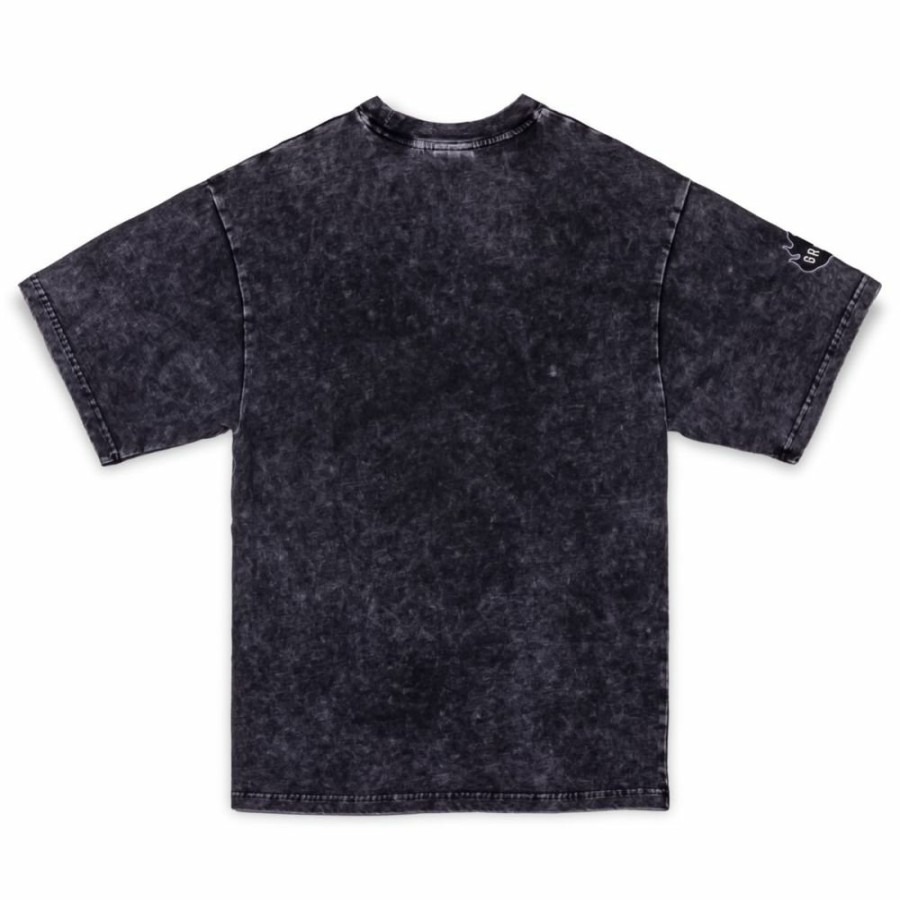 Grimey Tees | Camiseta Grimey Cloven Tongues Stone Washed Oversized - Washed Black - Summer 23