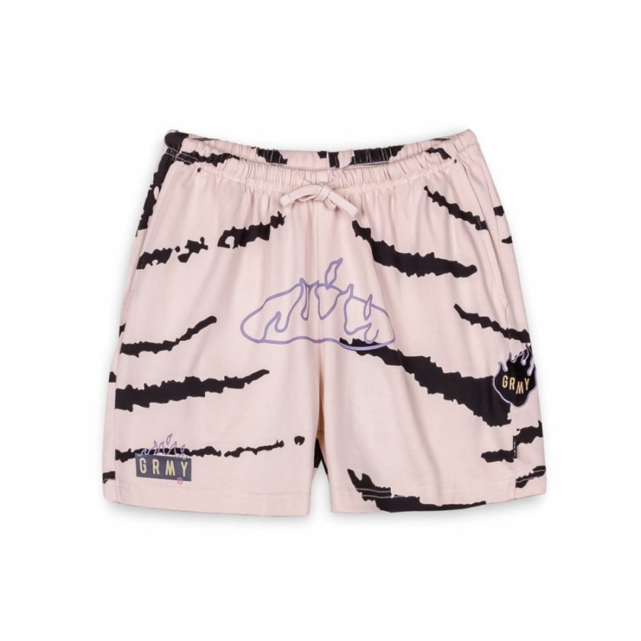 Grimey Shorts | Grimey Cloven Tongues All Over Print Sweatshorts - Cream - Summer 23