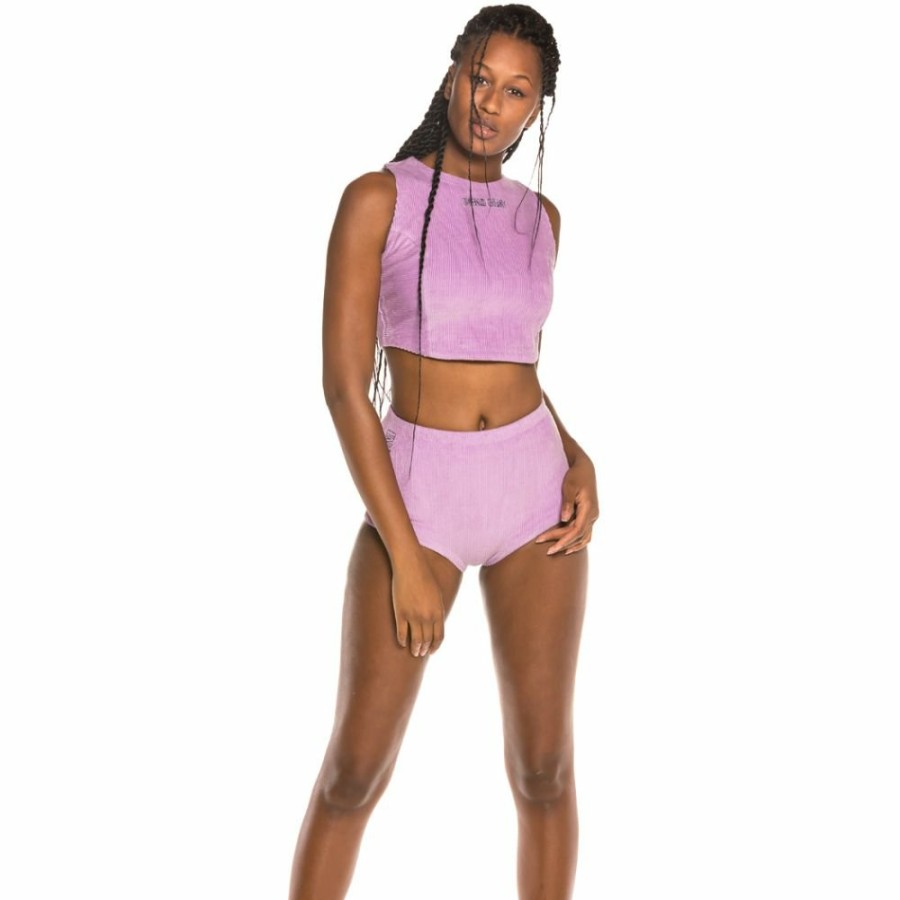 Grimey Women Outfits | Pack Grimey Short + Top Engineering Corduroy Girl Fw19 Violet