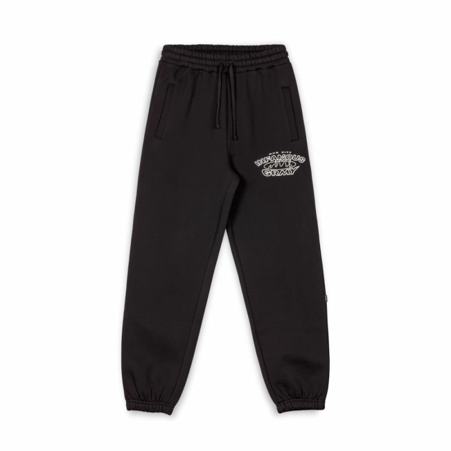 Grimey Pants | Grimey Madrid The Connoisseur Heavyweight Sweatpants Black - Fw23