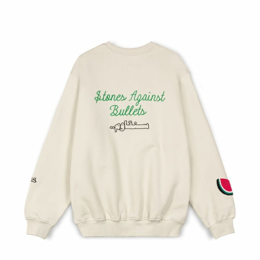 Grimey Sweatshirts | Sudadera Grimey Nablus Vintage - White - Fw23